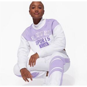 Eleven By Venus Williams Collegiate Tennis Sweatshirt Lilac size S